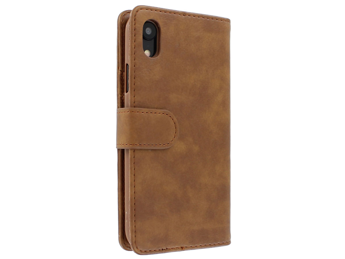 Zip Wallet Case Bruin - iPhone XR hoesje