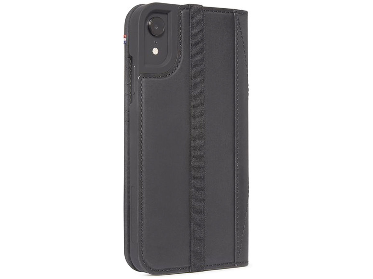 Decoded Leather Wallet Case Zwart Leer - iPhone XR Hoesje