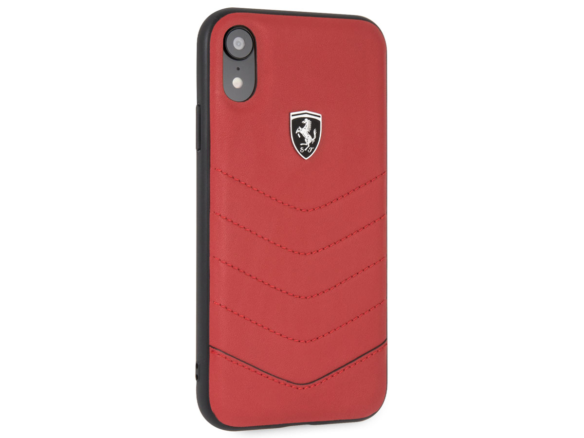 Ferrari Heritage Hard Case Rood - iPhone XR Hoesje Leer