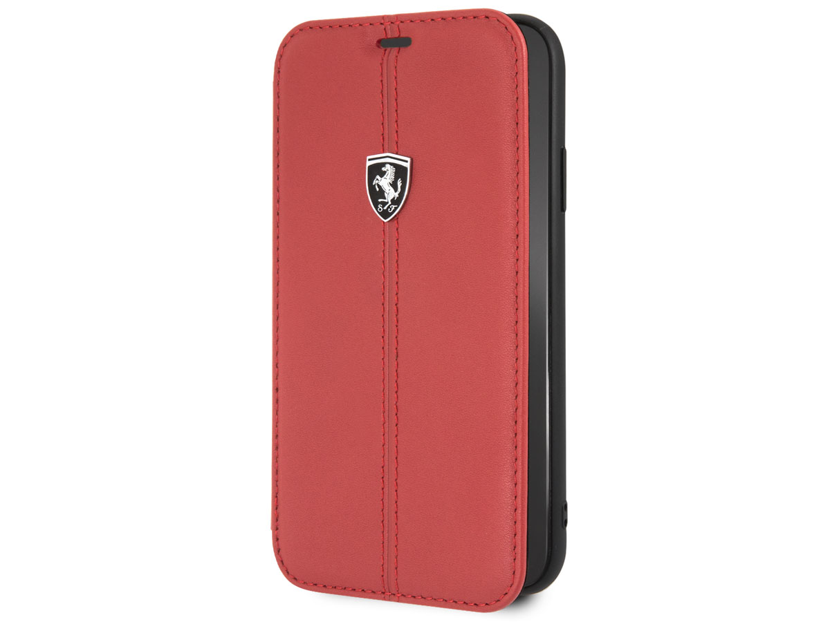 Ferrari Heritage Book Rood Leer - iPhone XR hoesje