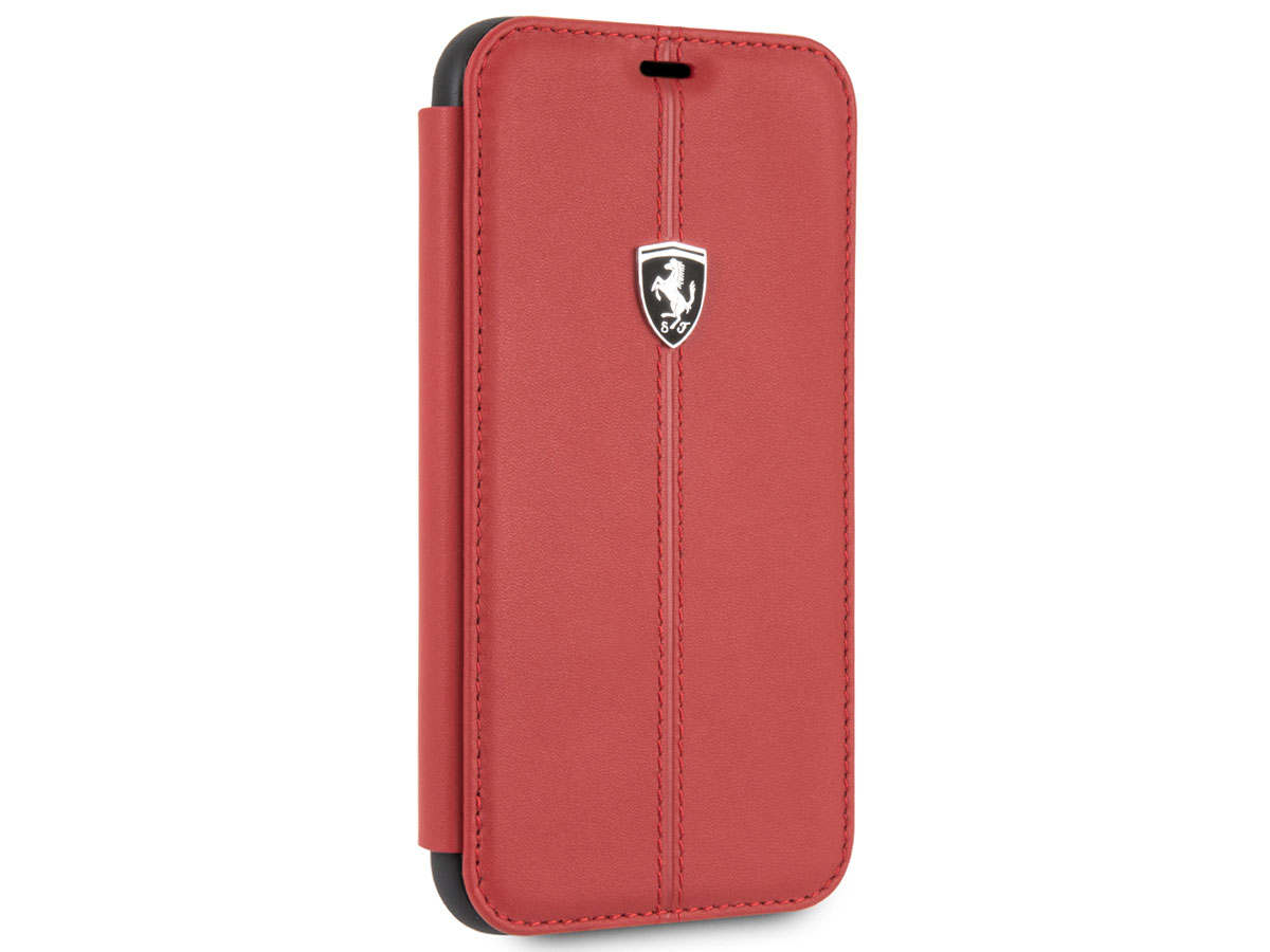 Ferrari Heritage Book Rood Leer - iPhone XR hoesje