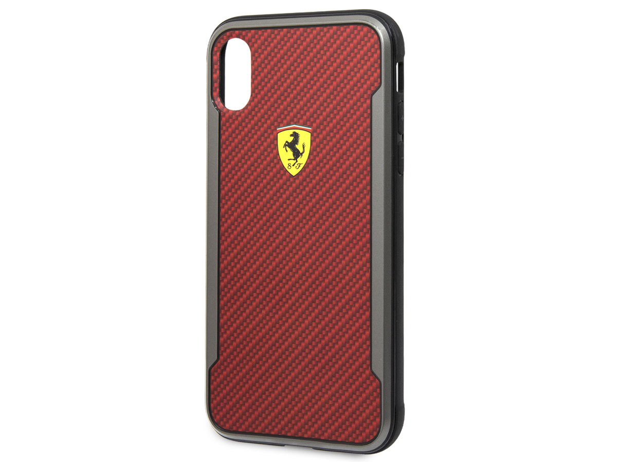 Ferrari Scuderia Carbon Hard Case Rood - iPhone XR hoesje