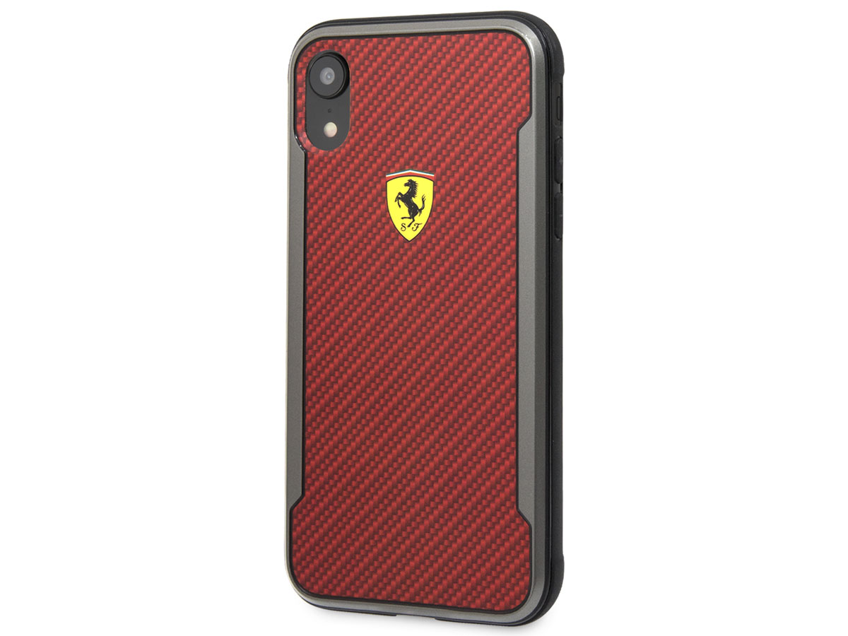 Ferrari Scuderia Carbon Hard Case Rood - iPhone XR hoesje
