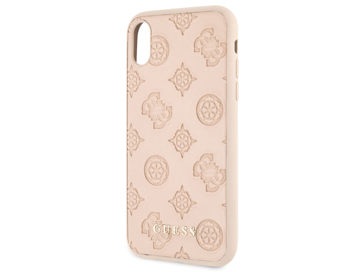 Guess Embossed Peony Hard Case - iPhone XR hoesje
