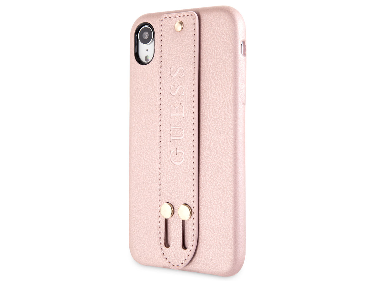 Guess Iridescent Strap Case Rosé - iPhone XR hoesje