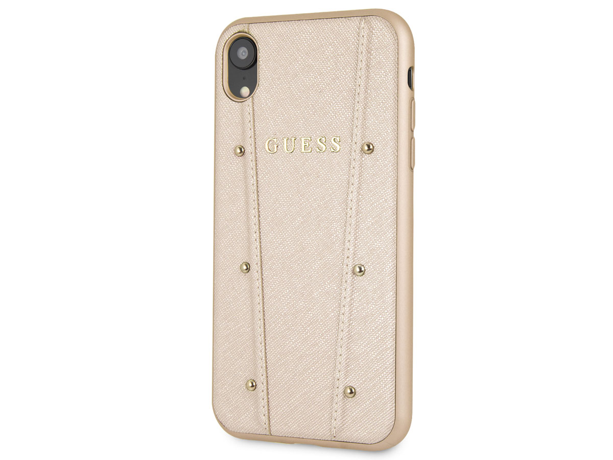 Guess Kaia Studs Case Goud - iPhone XR hoesje