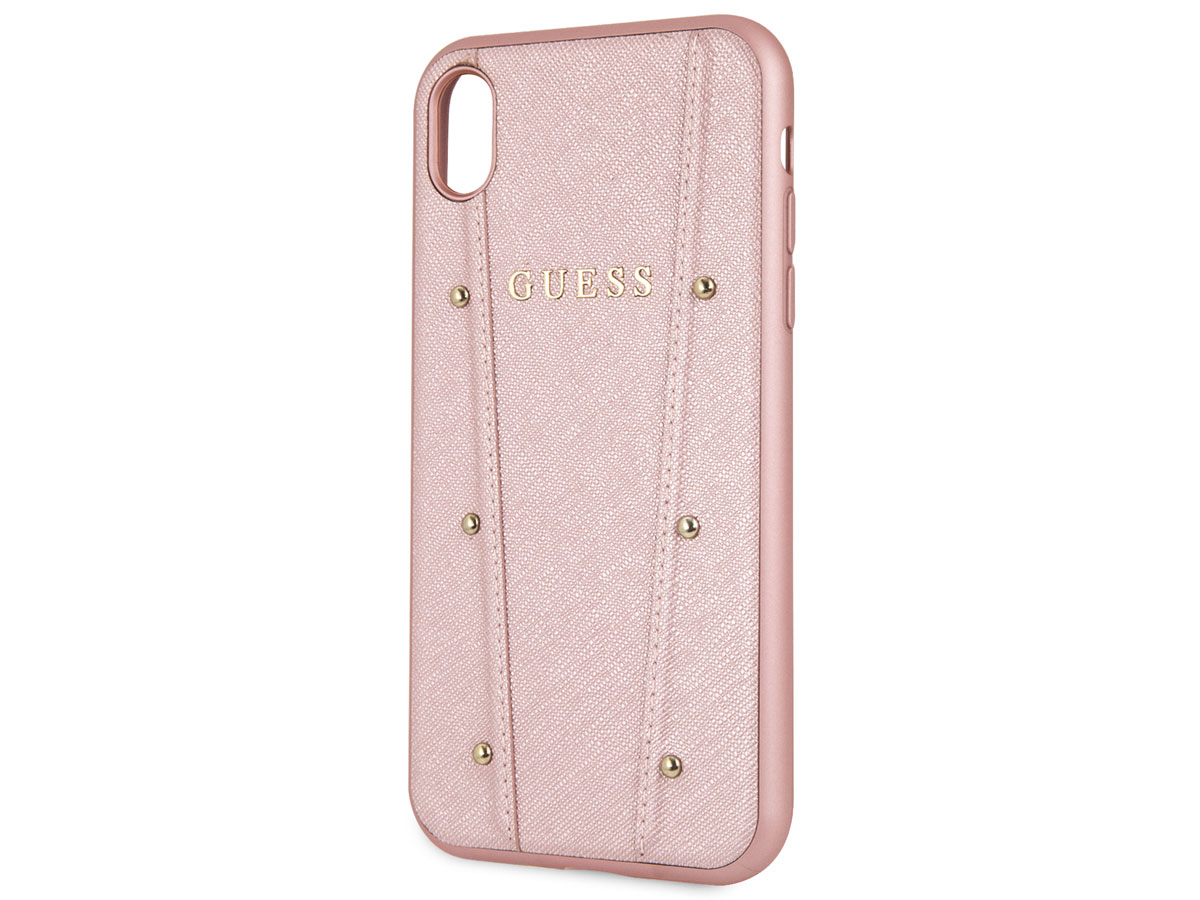 Guess Kaia Studs Case Rosé Goud - iPhone XR hoesje