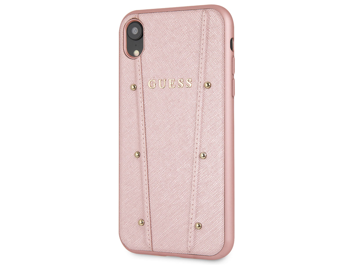 Guess Kaia Studs Case Rosé Goud - iPhone XR hoesje