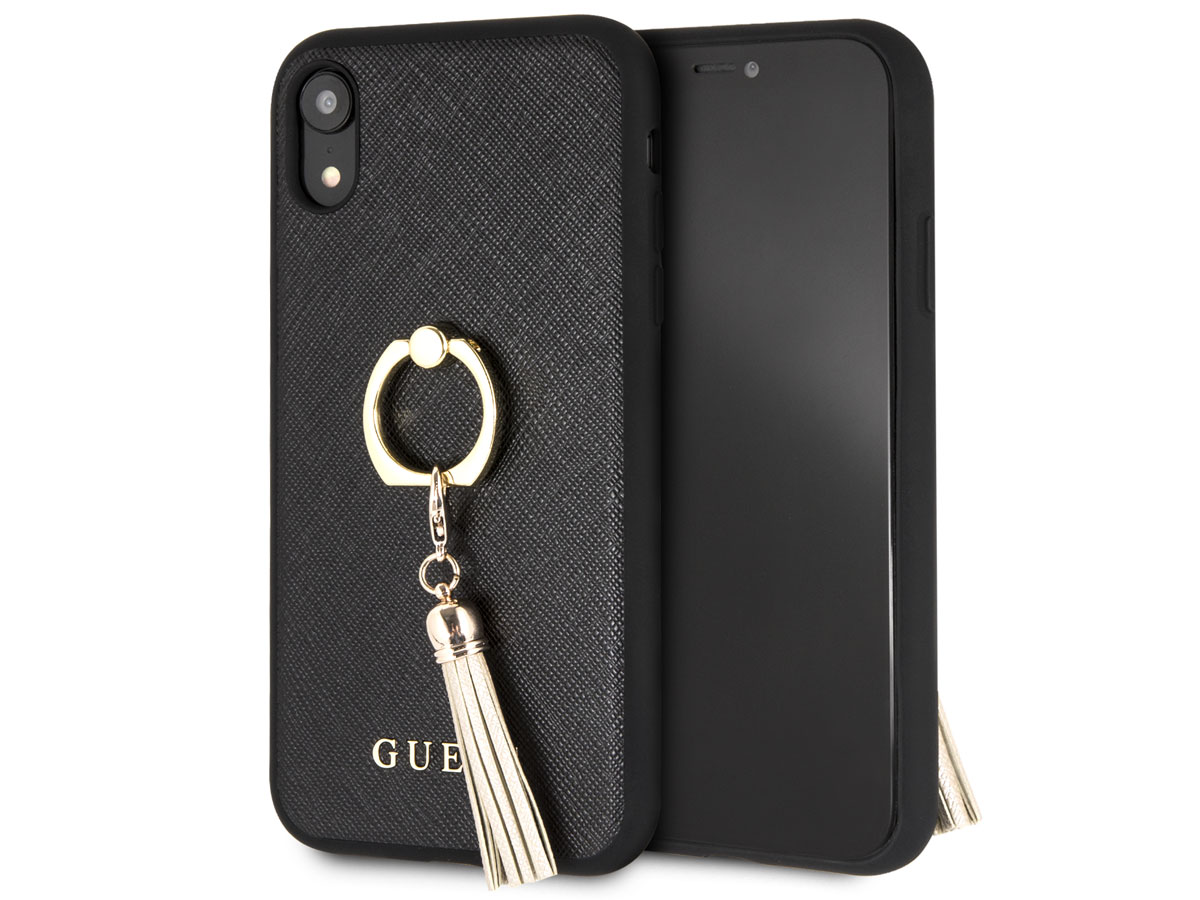 Guess Tassel iRing Case Zwart iPhone XR hoesje