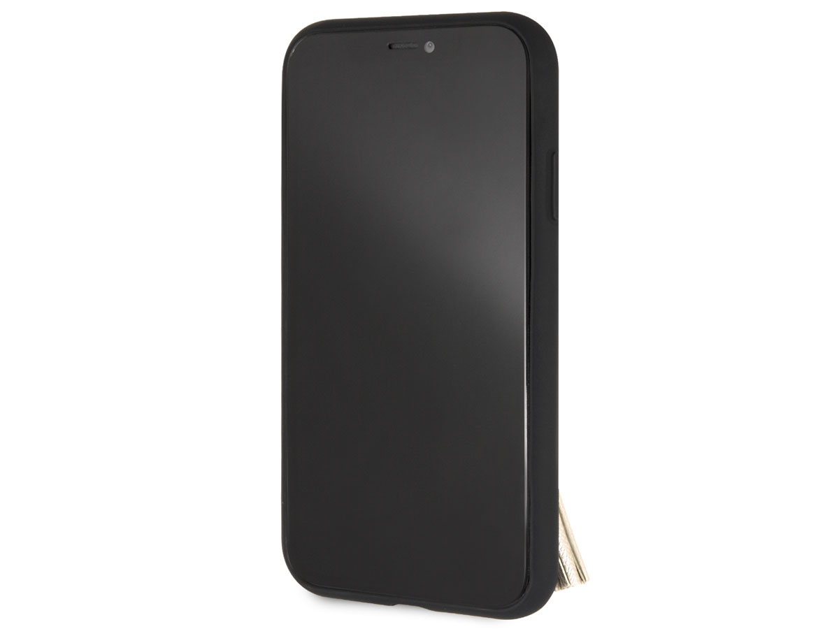 Guess Tassel iRing Case Zwart - iPhone XR hoesje