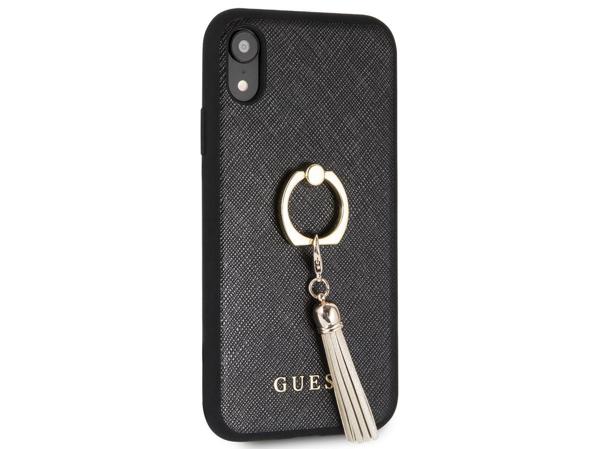 Guess Tassel iRing Case Zwart iPhone XR hoesje