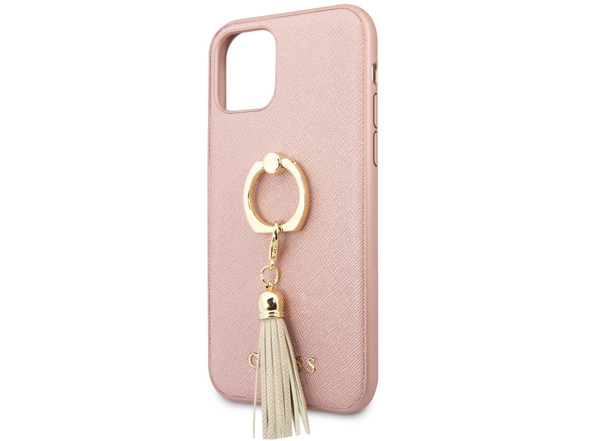 Guess Tassel iRing Case Rosé - iPhone XR hoesje