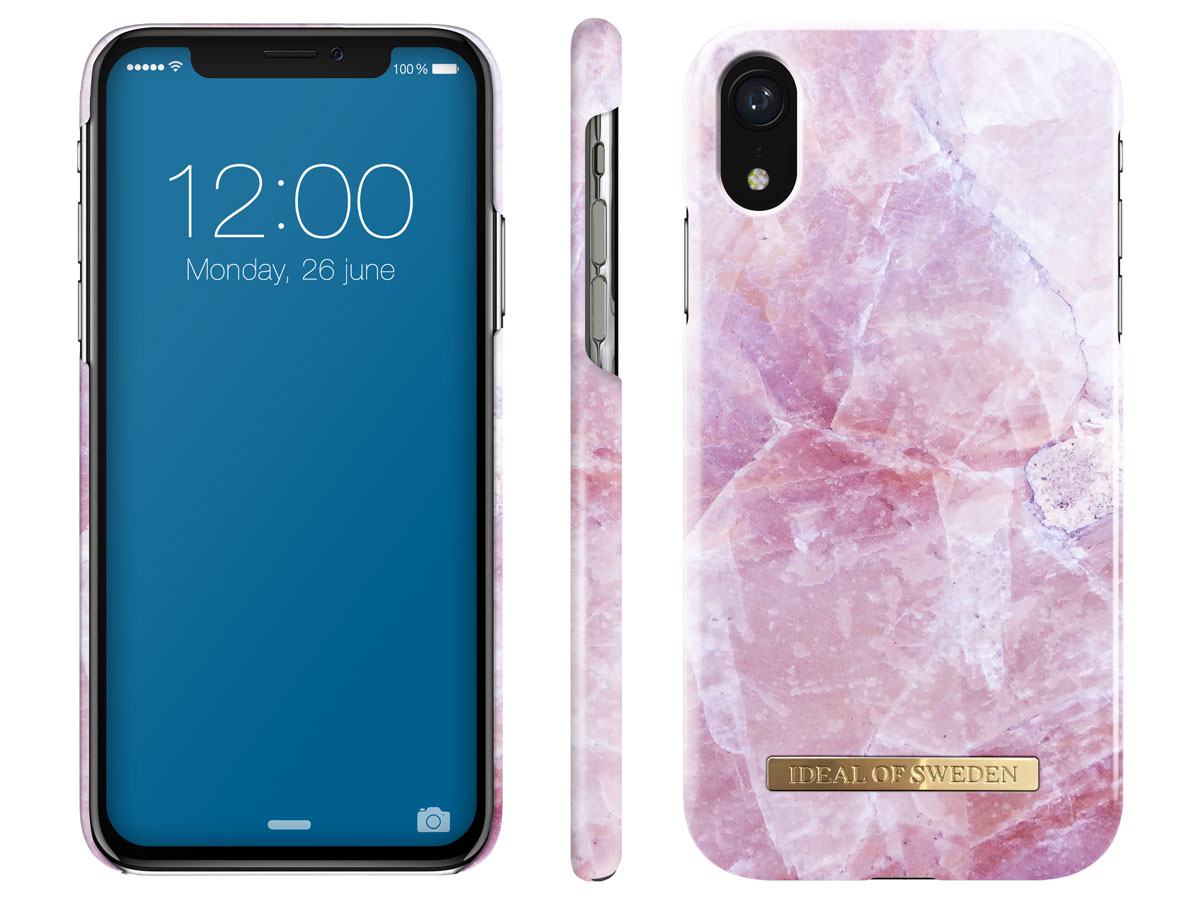 iDeal of Sweden Case Pilion Pink Marble - iPhone XR hoesje
