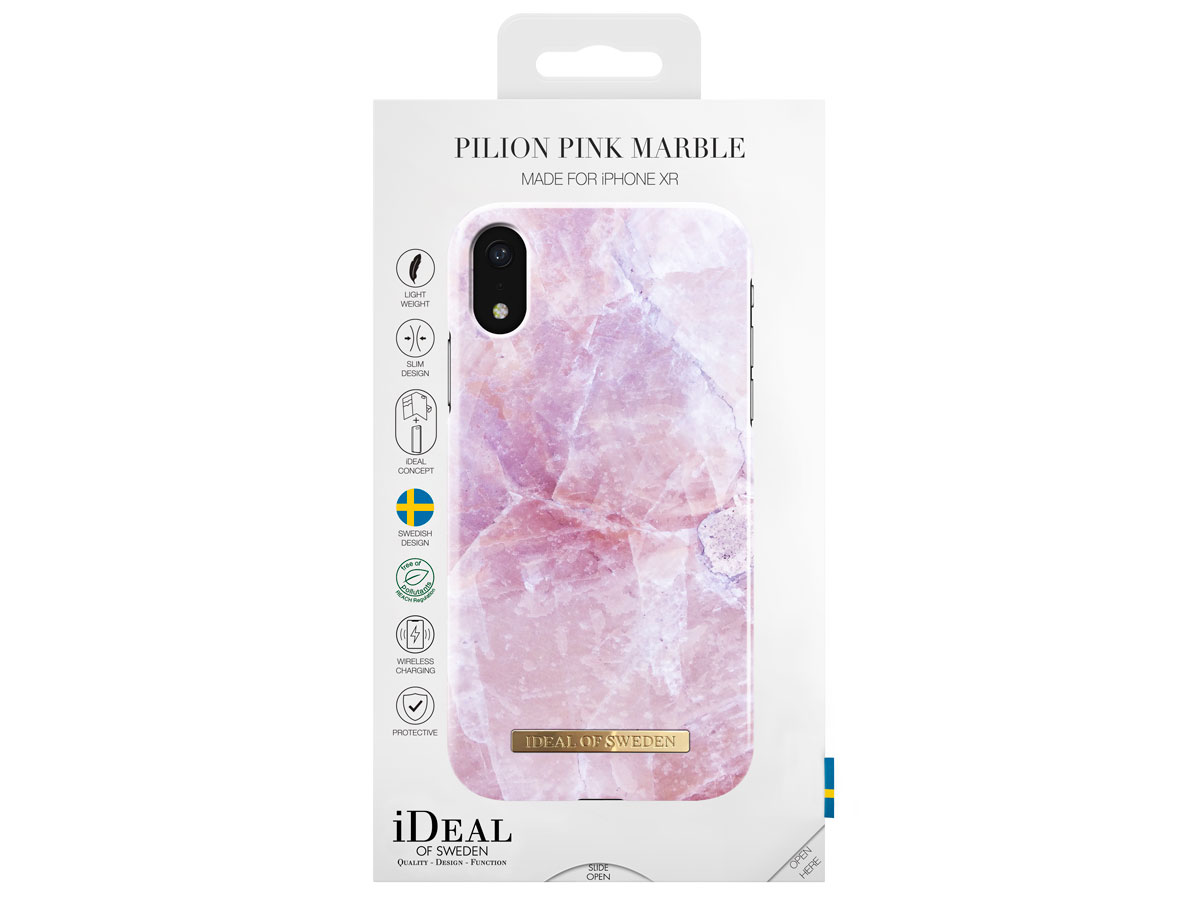 iDeal of Sweden Case Pilion Pink Marble - iPhone XR hoesje