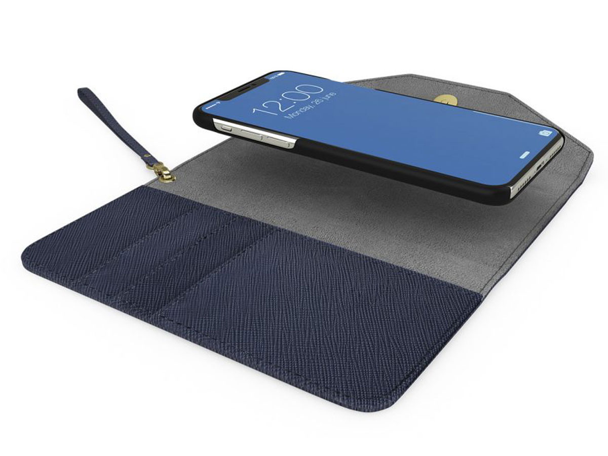 iDeal of Sweden Mayfair Clutch Navy - iPhone XR Hoesje