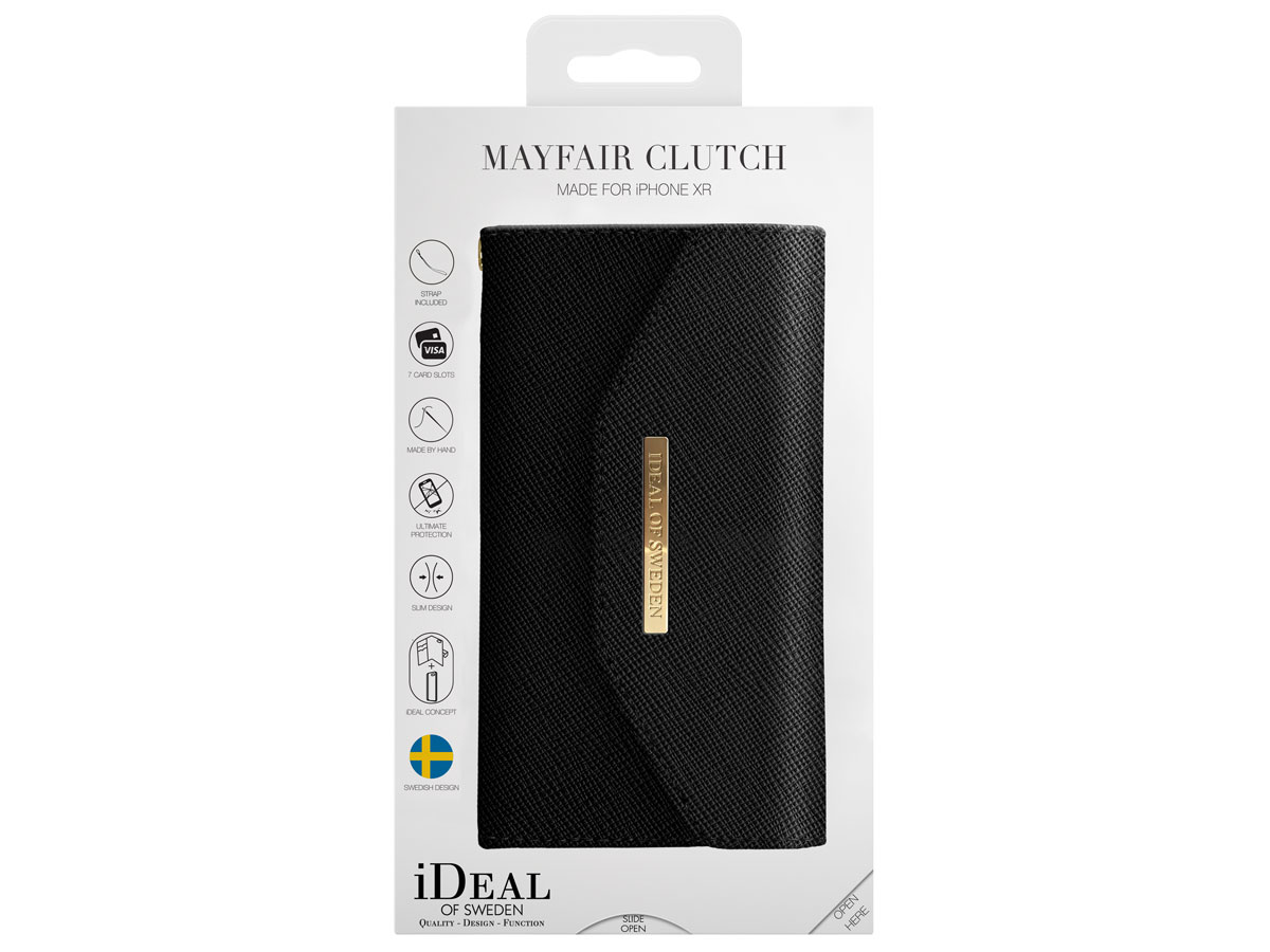 iDeal of Sweden Mayfair Clutch Zwart - iPhone XR Hoesje