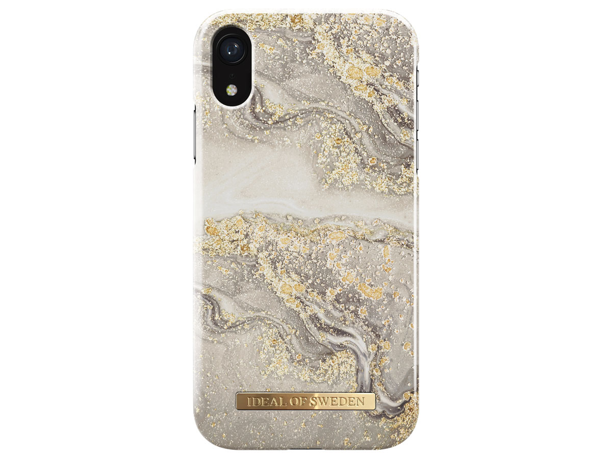 iDeal of Sweden Case Sparkle Greige Marble - iPhone XR hoesje