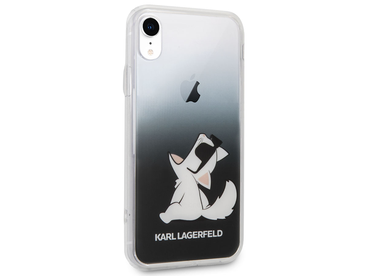 Karl Lagerfeld Fun Choupette Zwart - iPhone XR hoesje