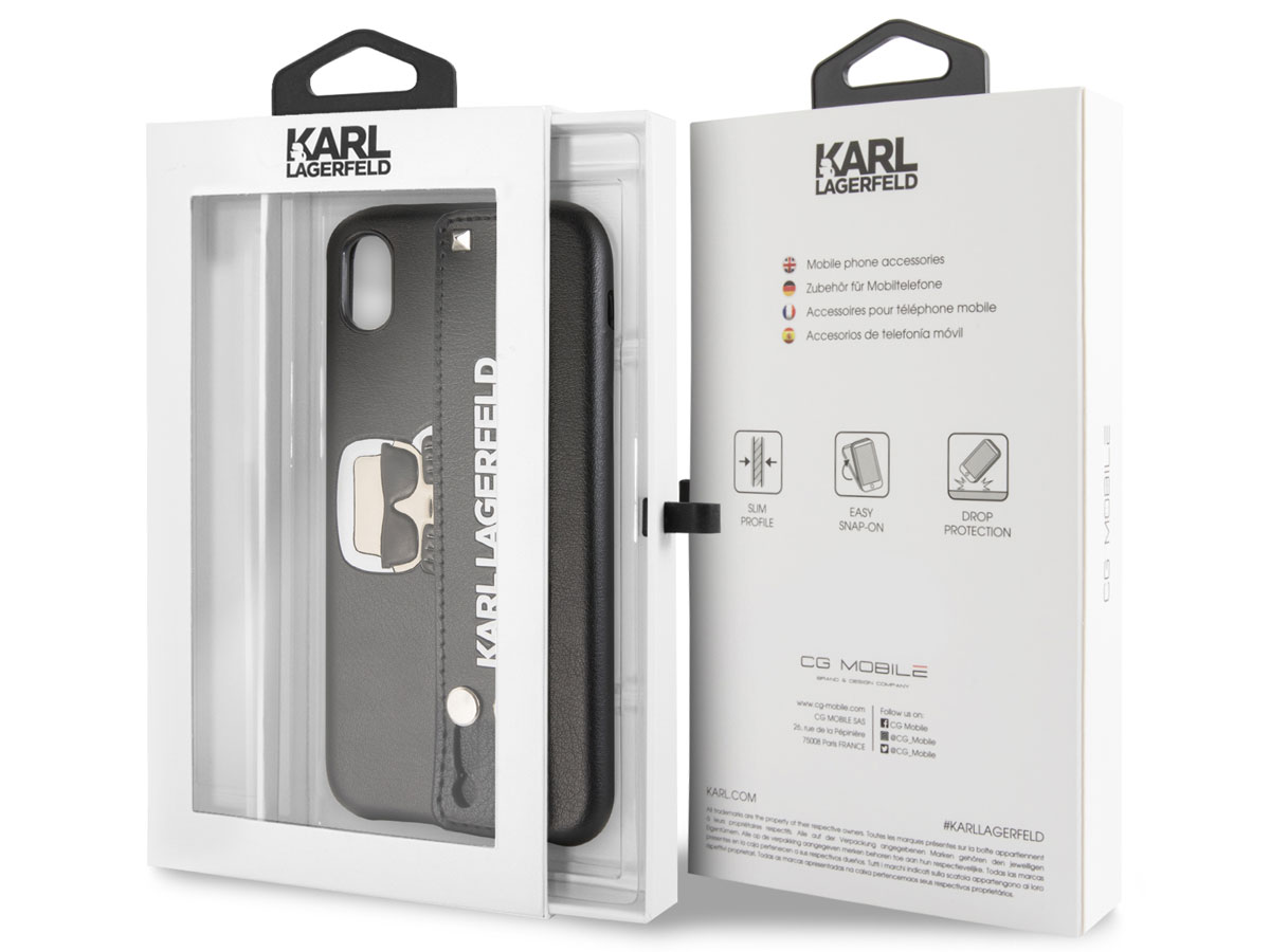 Karl Lagerfeld Strap Grip Case - iPhone Xr hoesje