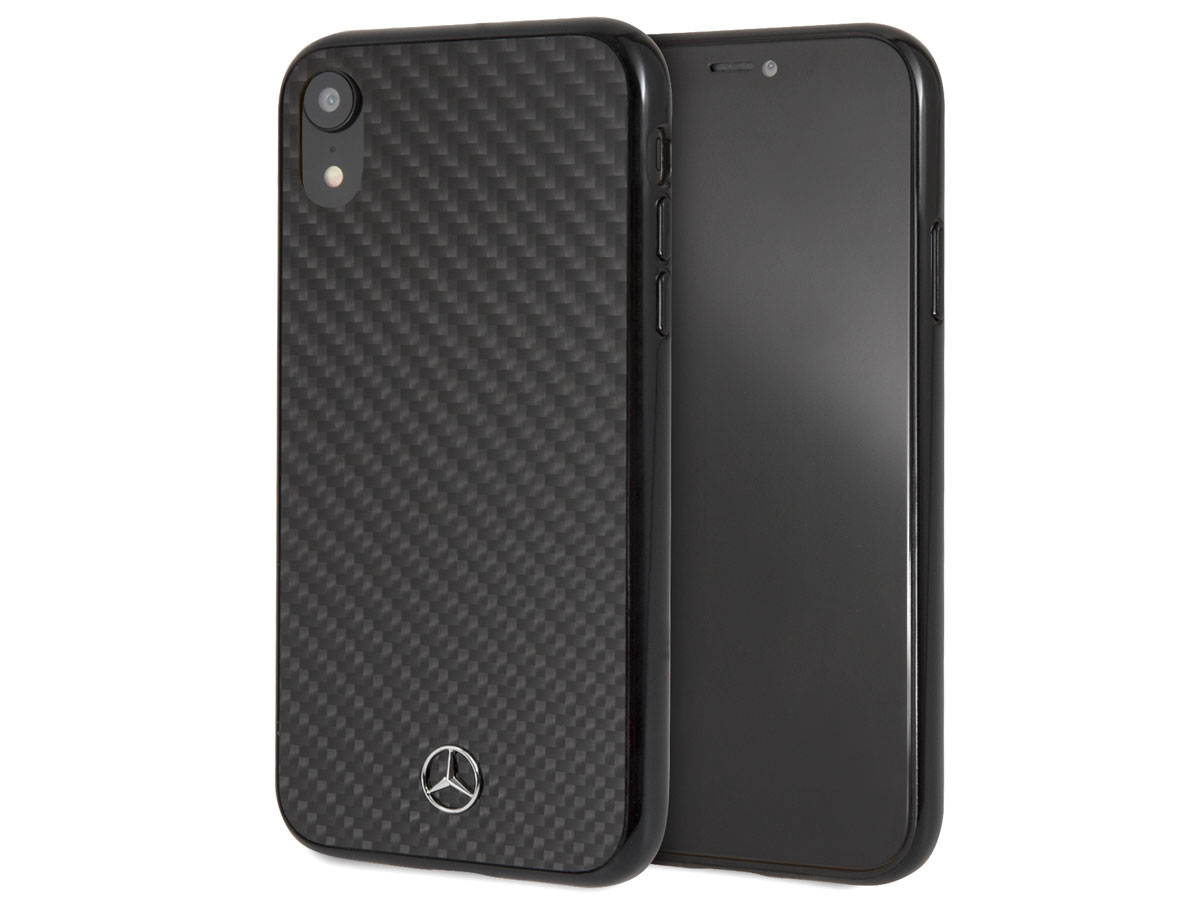 Mercedes-Benz Carbon Fiber Case - iPhone XR Hoesje