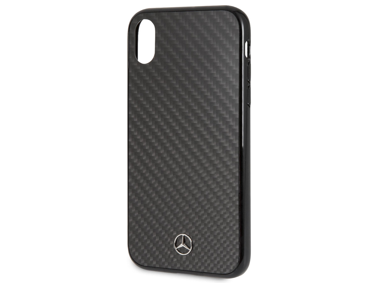 Mercedes-Benz Carbon Fiber Case - iPhone XR Hoesje