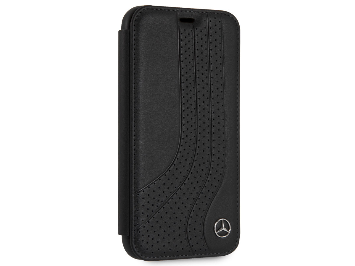Mercedes-Benz Curve Folio Zwart - iPhone XR Hoesje Leer