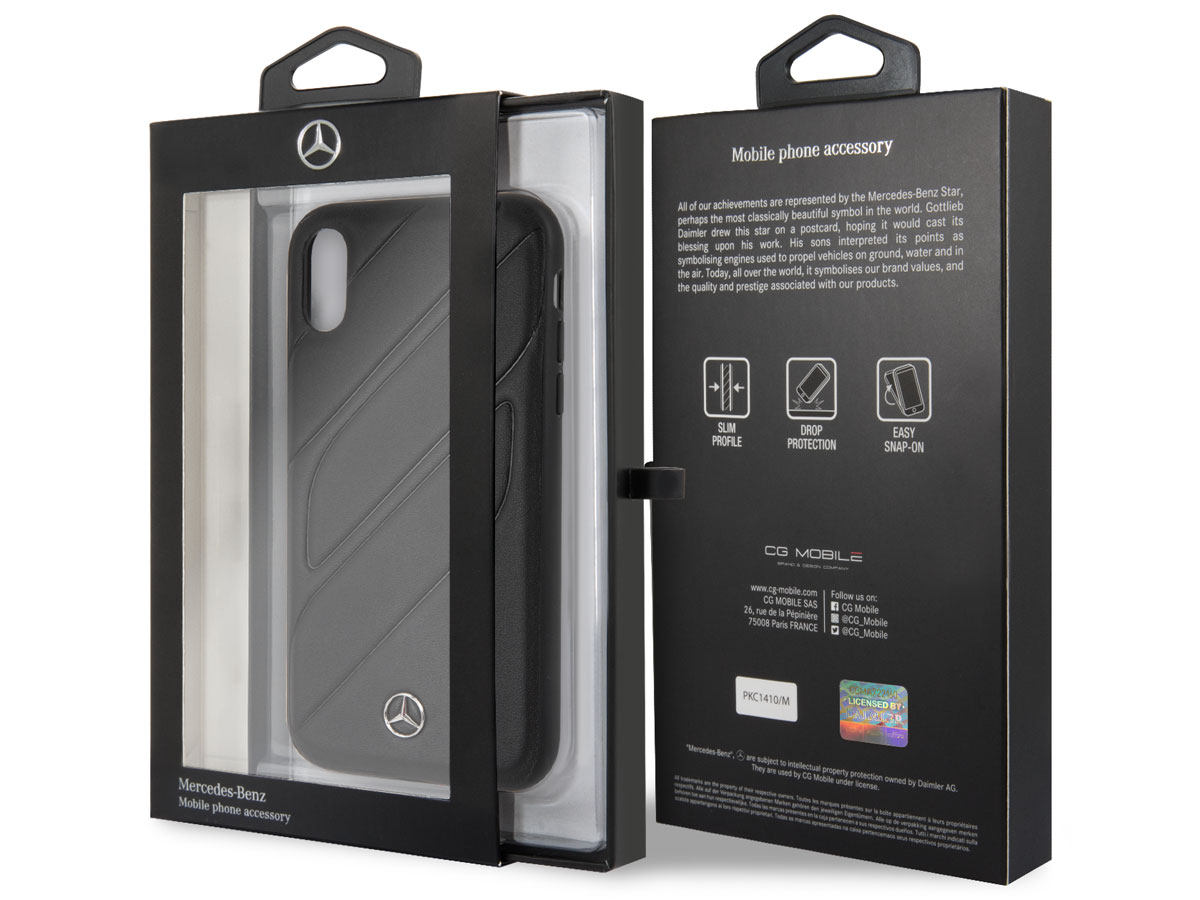 Mercedes-Benz Organic Case Zwart - iPhone XR Hoesje