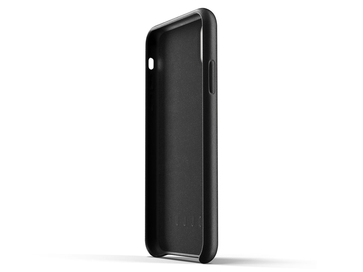Mujjo Full Leather Case Zwart Leer - iPhone XR Hoesje