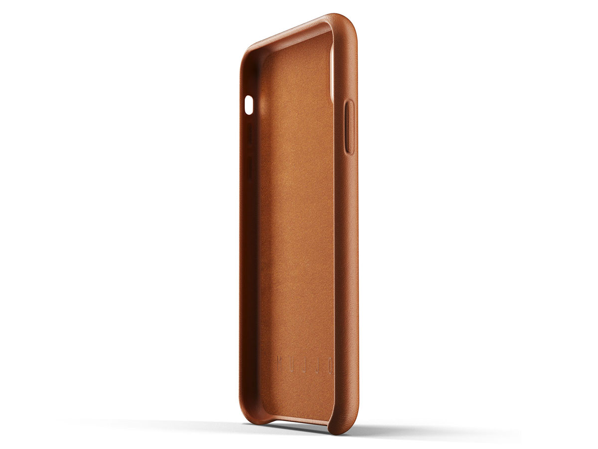 Mujjo Full Leather Wallet Tan - iPhone XR hoesje