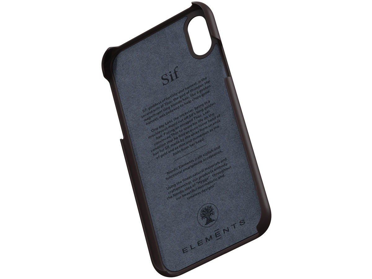 Nordic Elements Sif Couture Bruin - iPhone XR hoesje