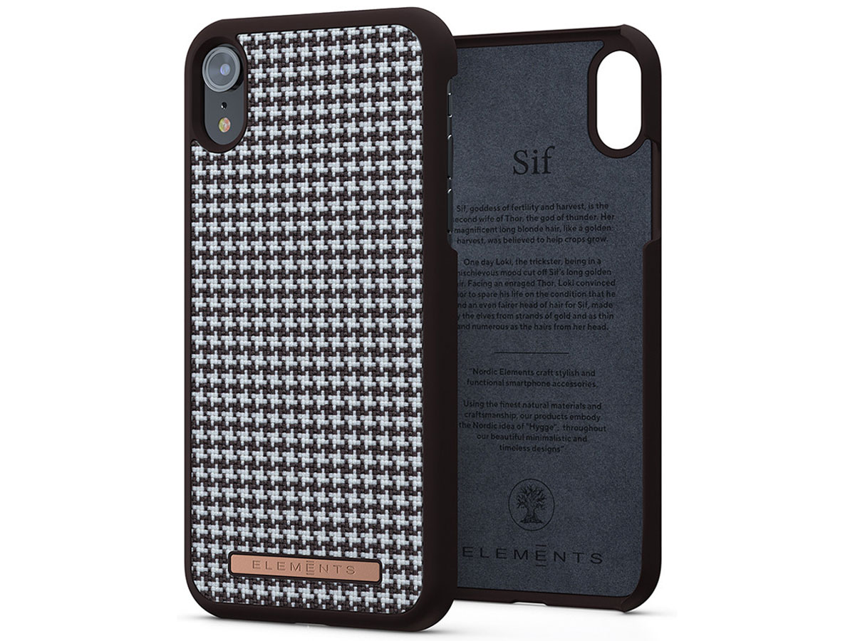 Nordic Elements Sif Couture Bruin - iPhone XR hoesje