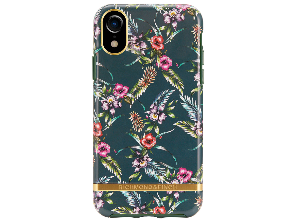 Richmond & Finch Emerald Blossom - iPhone XR hoesje