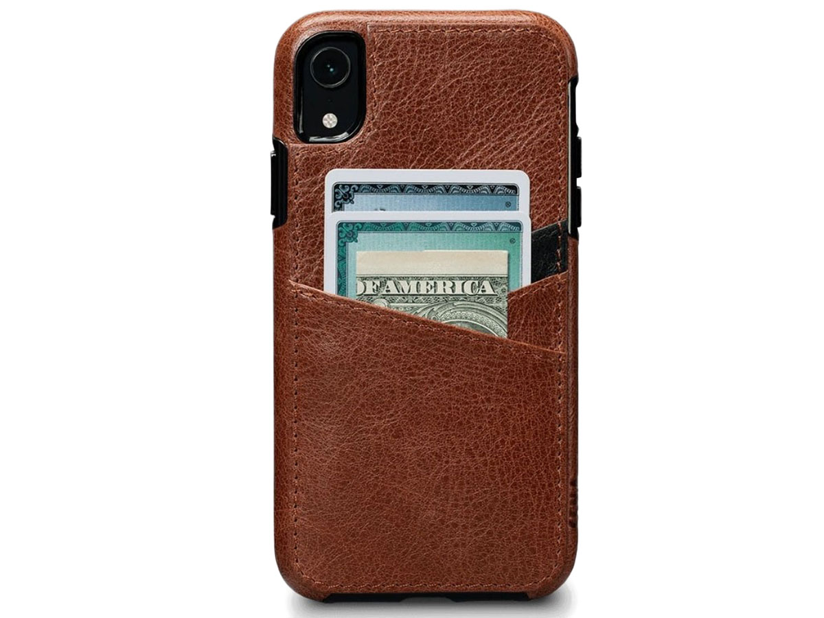 Sena Deen Lugano Wallet Cognac - iPhone XR Hoesje Leer