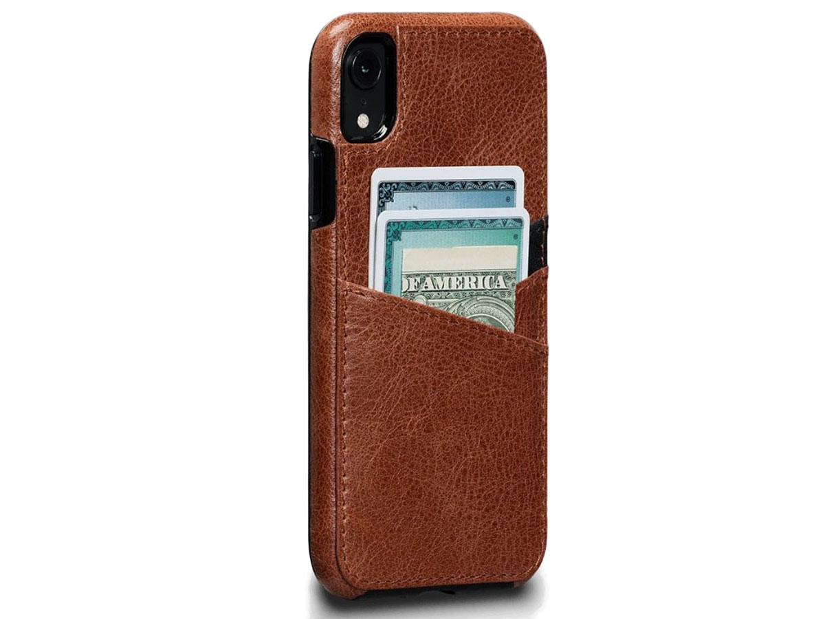 Sena Deen Lugano Wallet Cognac - iPhone XR Hoesje Leer