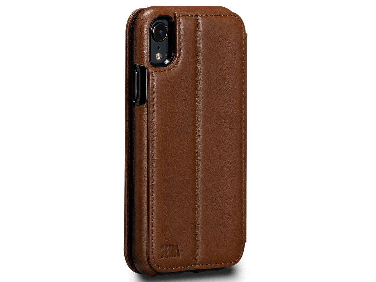 Sena Deen Wallet Book Saddle Tan - iPhone XR Hoesje Leer