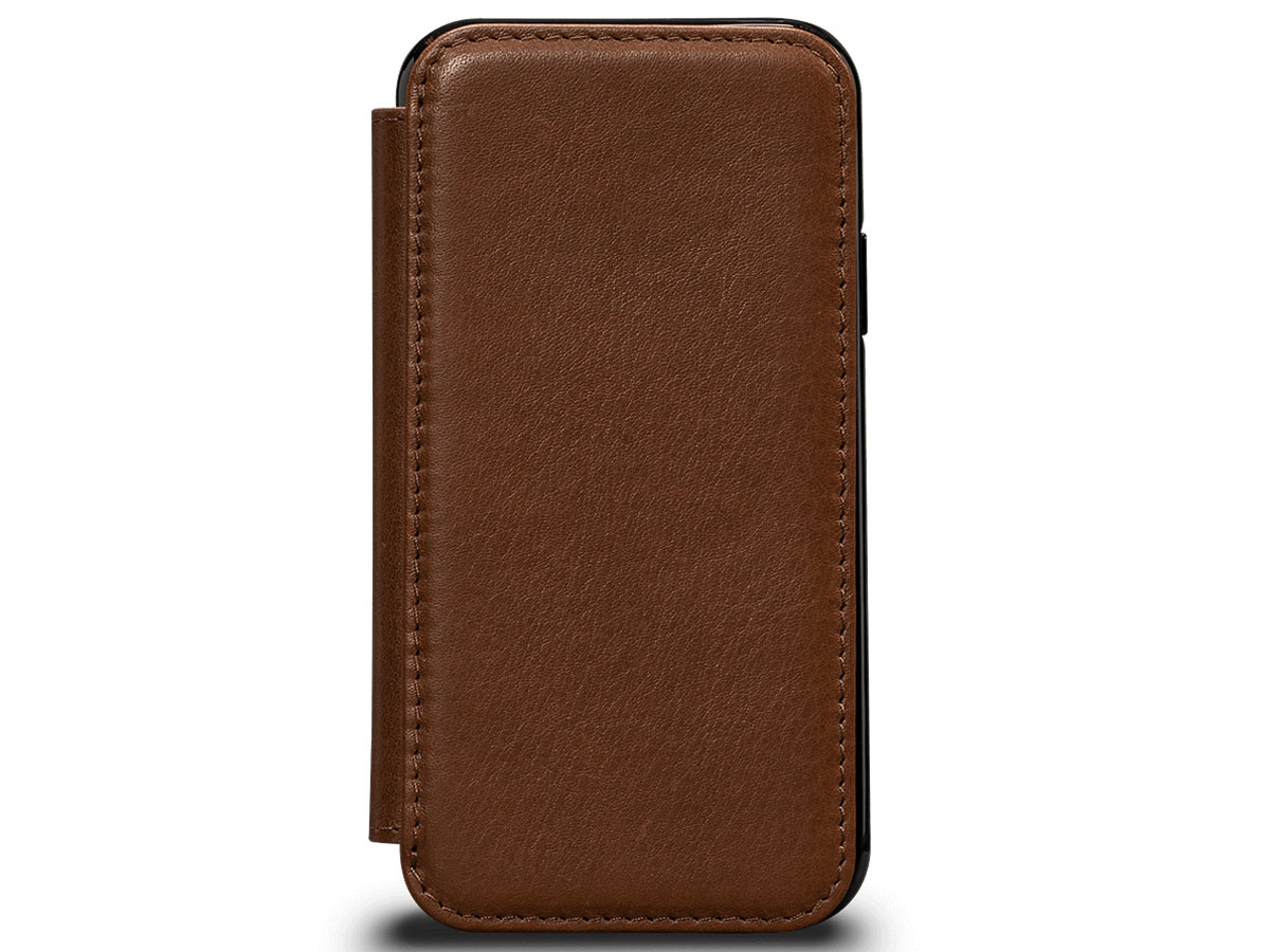 Sena Deen Wallet Book Saddle Tan - iPhone XR Hoesje Leer