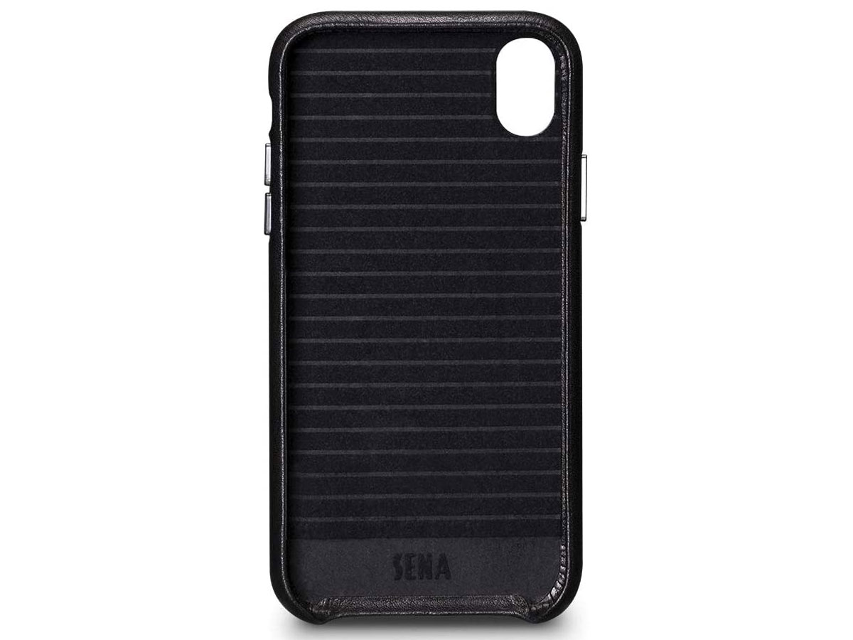 Sena Leather Skin Case Zwart - iPhone XR Hoesje Leer