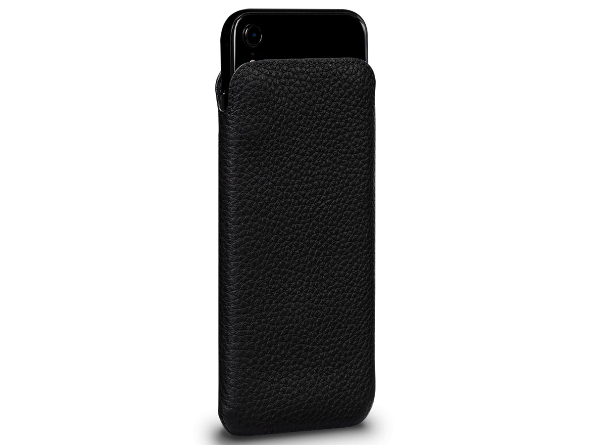 Sena Ultraslim Sleeve Zwart Leer - iPhone XR hoesje