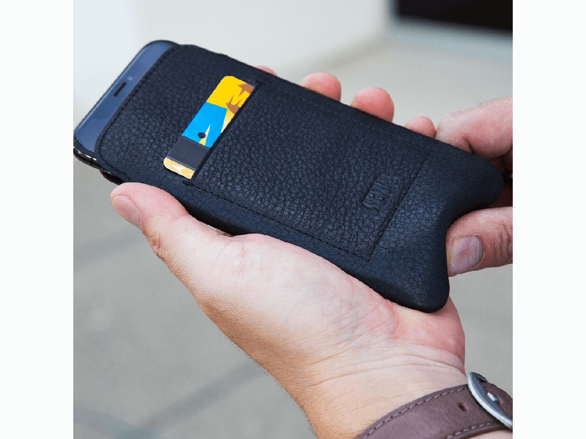 Sena Ultraslim Wallet Sleeve Zwart - iPhone XR hoesje