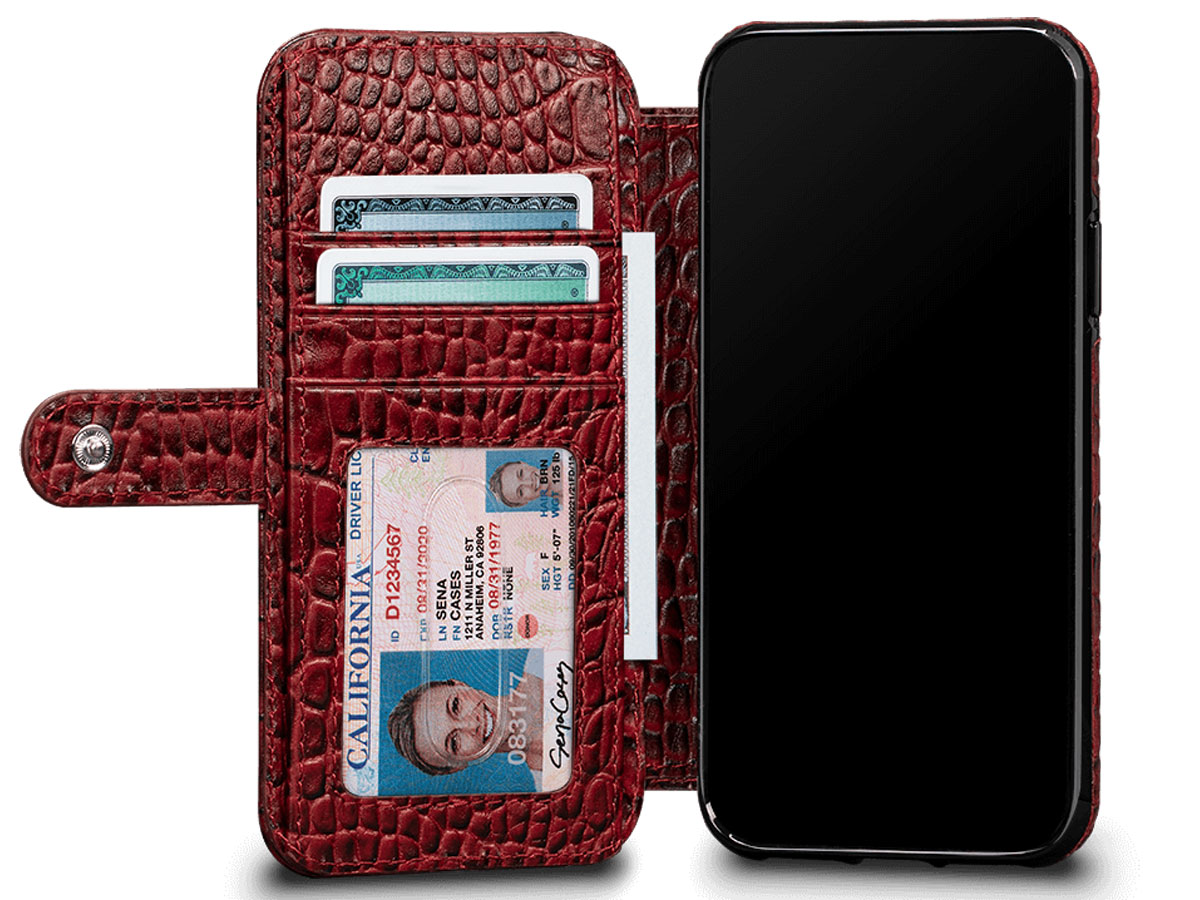 Sena Walletbook Classic Case Croco - iPhone XR hoesje
