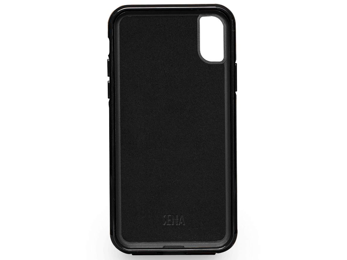 Sena WalletSkin Case Zwart - iPhone XR Hoesje Leer