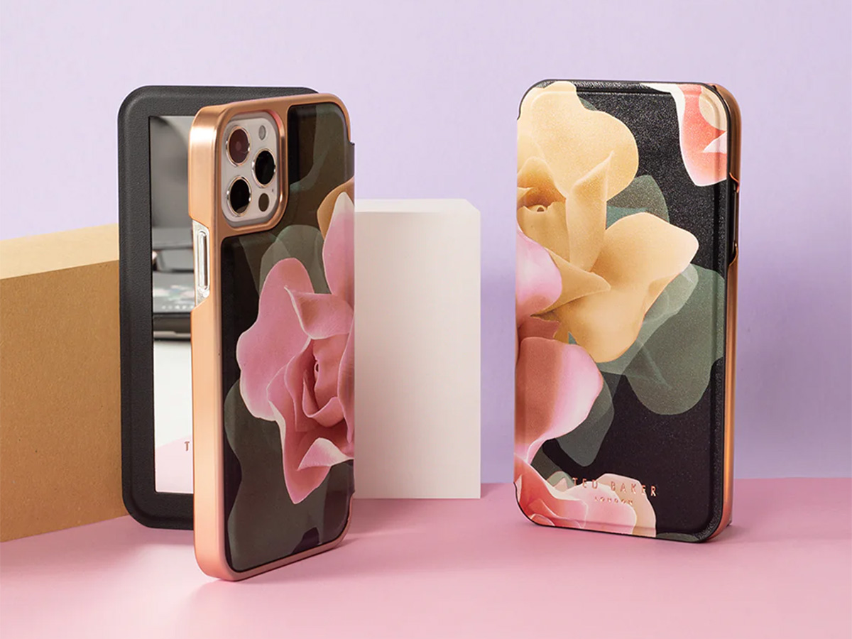 Ted Baker Porcelain Rose Mirror Folio Case - iPhone XR hoesje