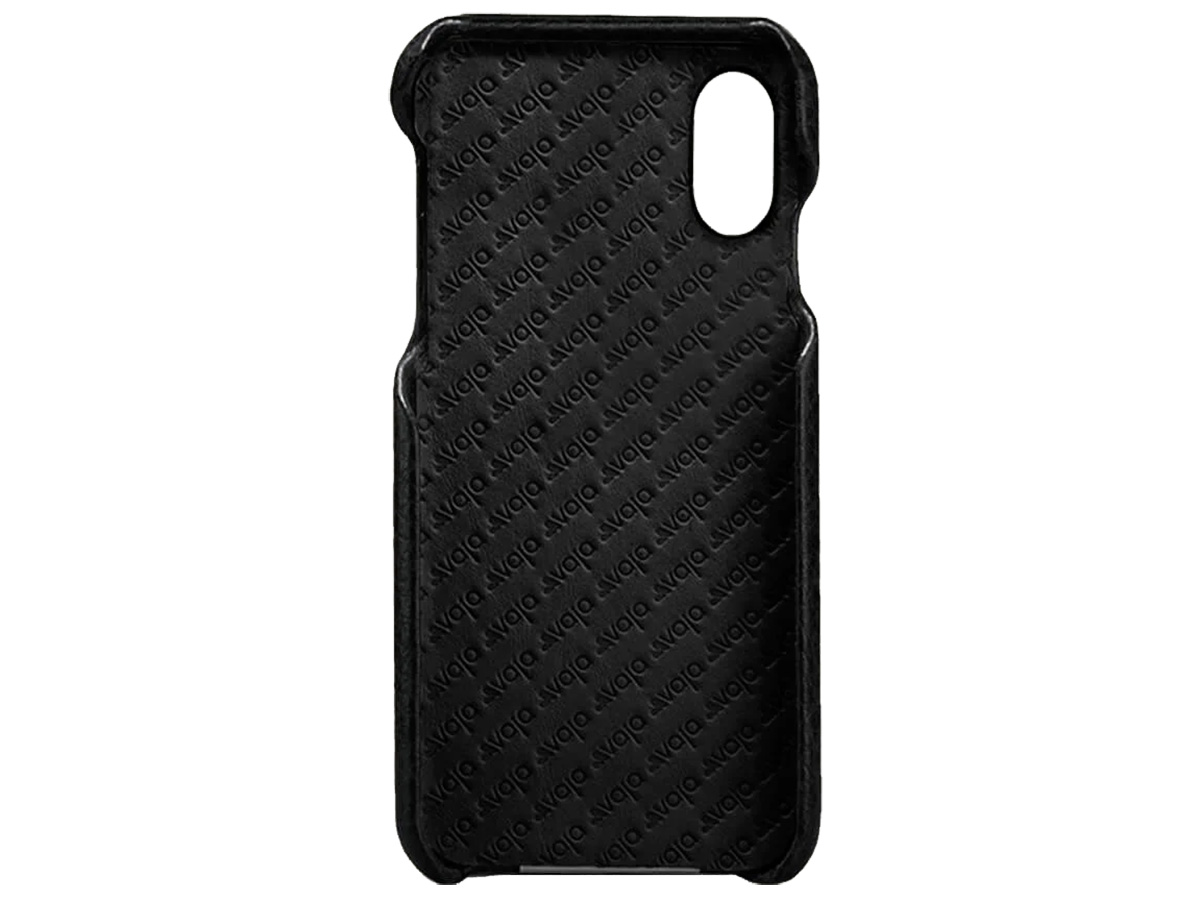 Vaja Grip Leather Case Zwart - iPhone XR Hoesje Leer