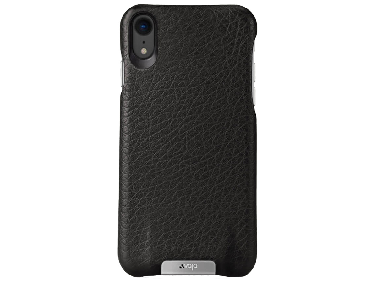 Vaja Grip Leather Case Zwart - iPhone XR Hoesje Leer