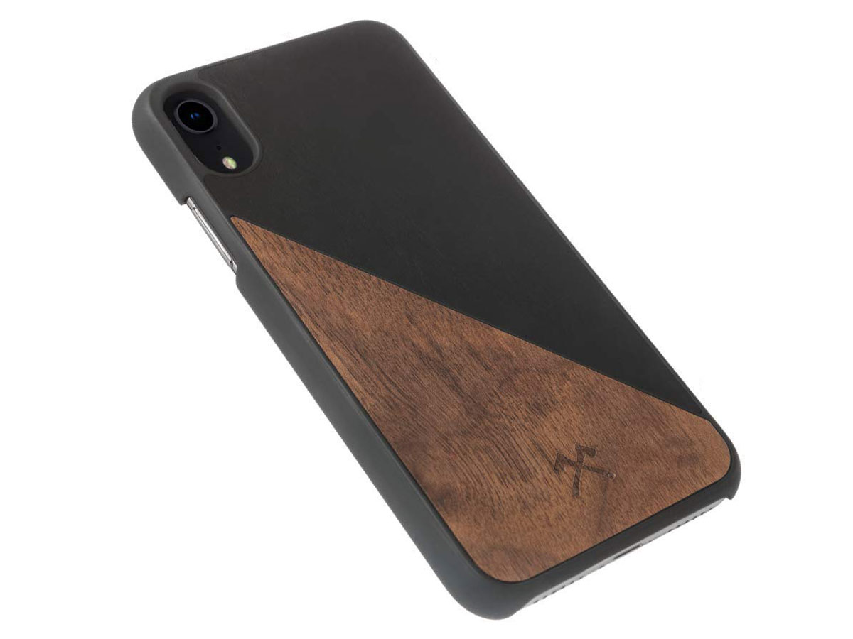 Woodcessories EcoSplit Zwart - iPhone XR hoesje