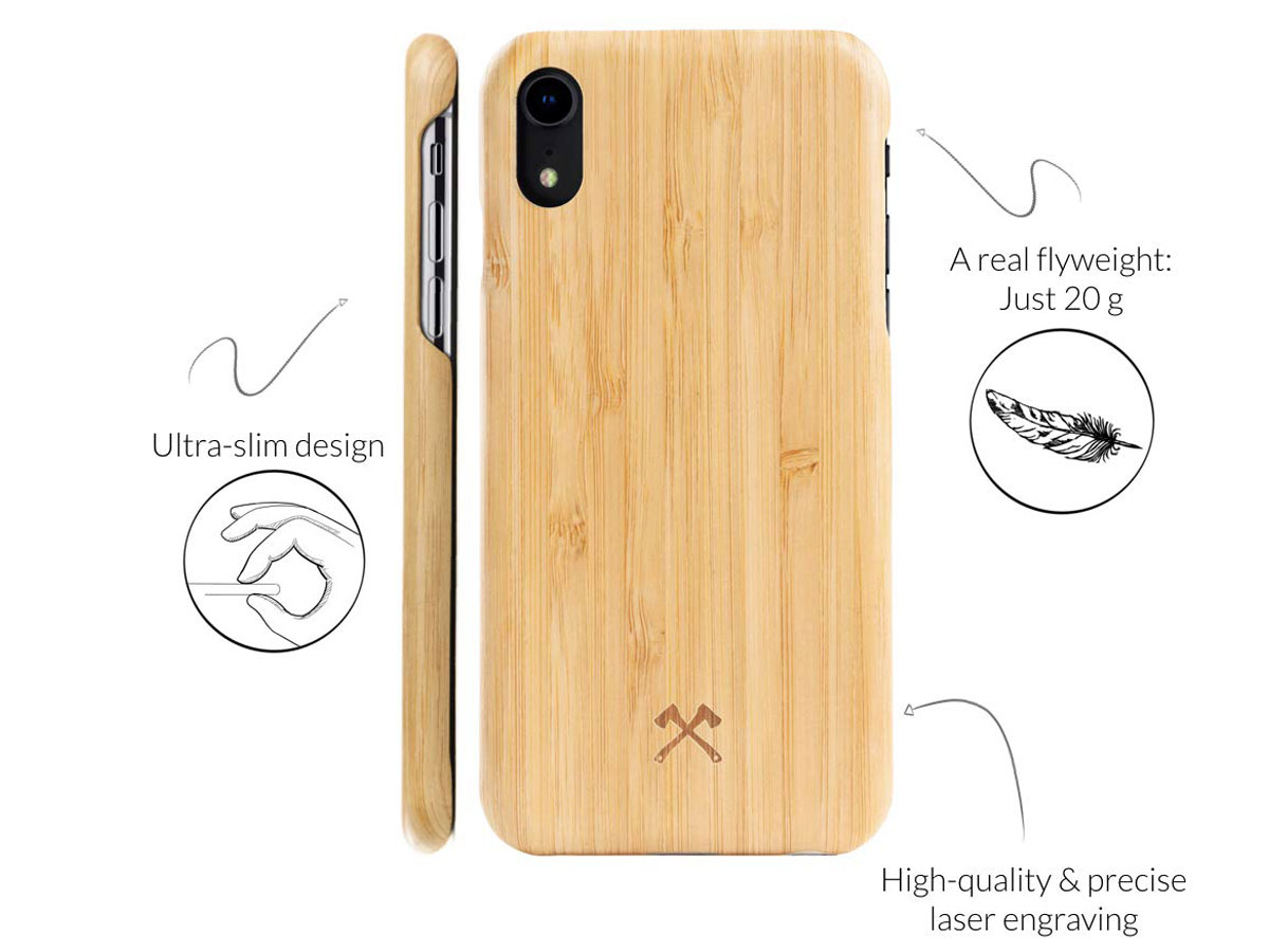 Woodcessories EcoSlim Kevlar Bamboo - iPhone XR hoesje