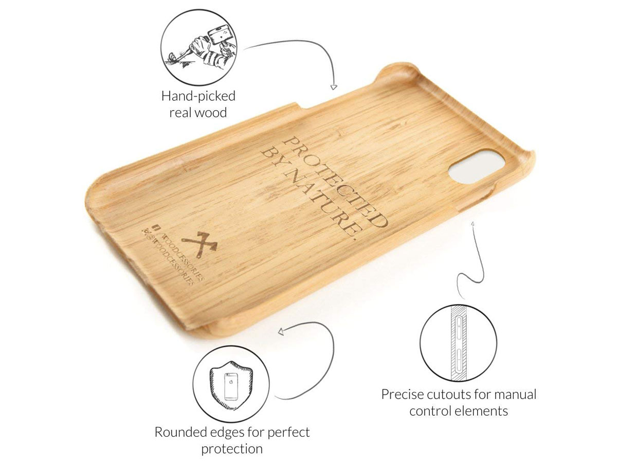 Woodcessories EcoSlim Bamboo - iPhone XR Hoesje met Protector