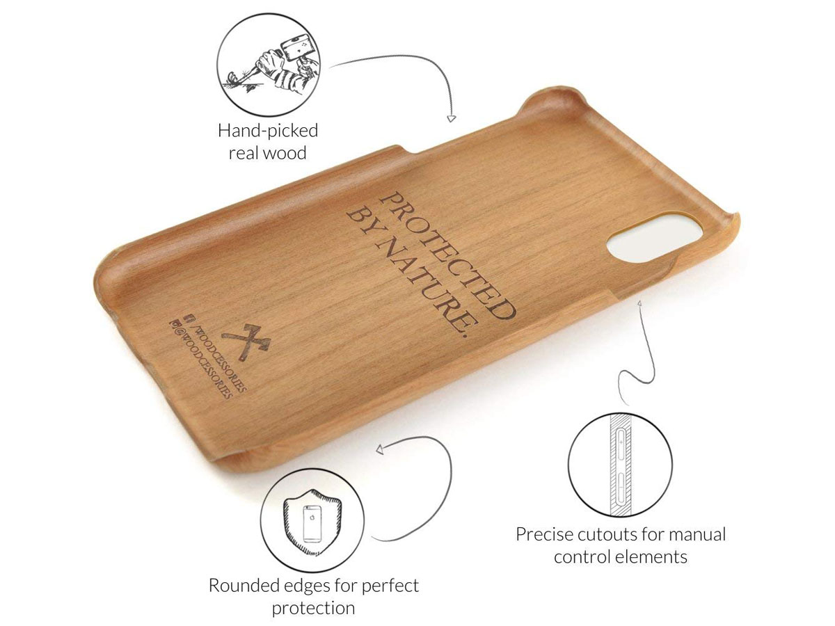 Woodcessories EcoSlim Kevlar Cherry - iPhone XR hoesje