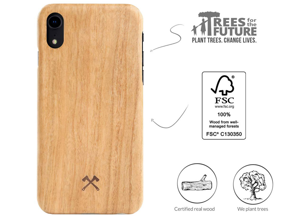 Woodcessories EcoSlim Kevlar Cherry - iPhone XR hoesje