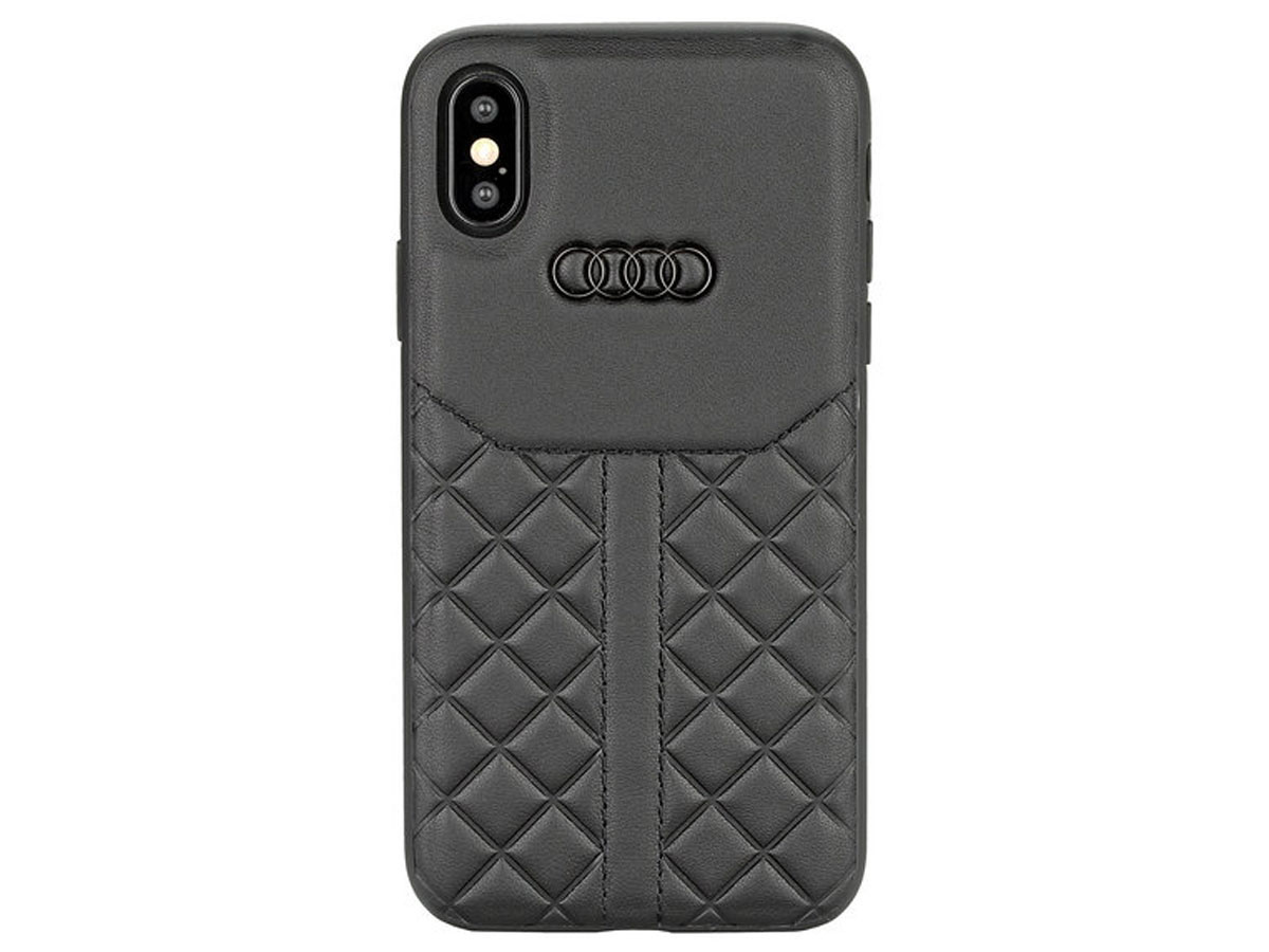 Audi Q8 Series Case Zwart Leer - iPhone X/Xs hoesje